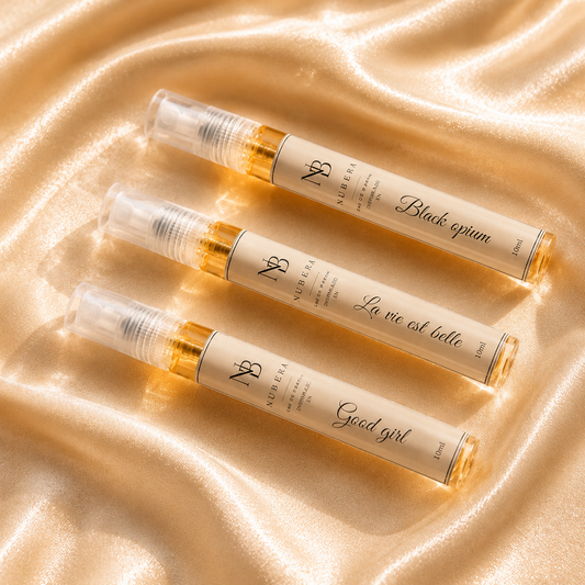 Trío Signature EDP 10ml – Inspirado en Black Opium, Good Girl, La Vie Est Belle – Nubera Perfumes, perfumería vegana y cruelty-free