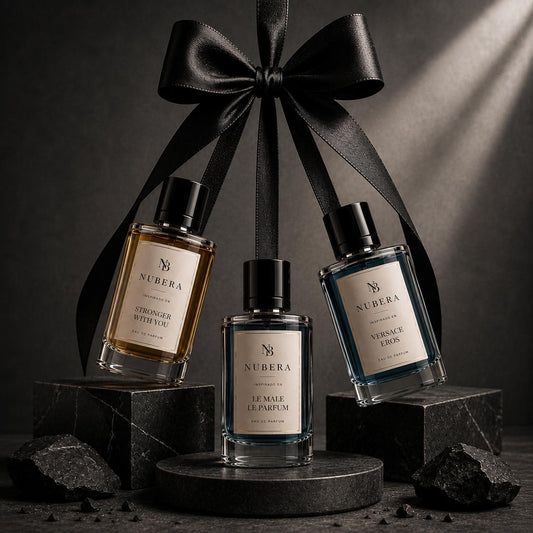 Trío Signature EDP 50ml – Inspirado en Stronger With You, Le Male Le Parfum, Versace Eros – Nubera Perfumes, perfumería vegana y cruelty-free
