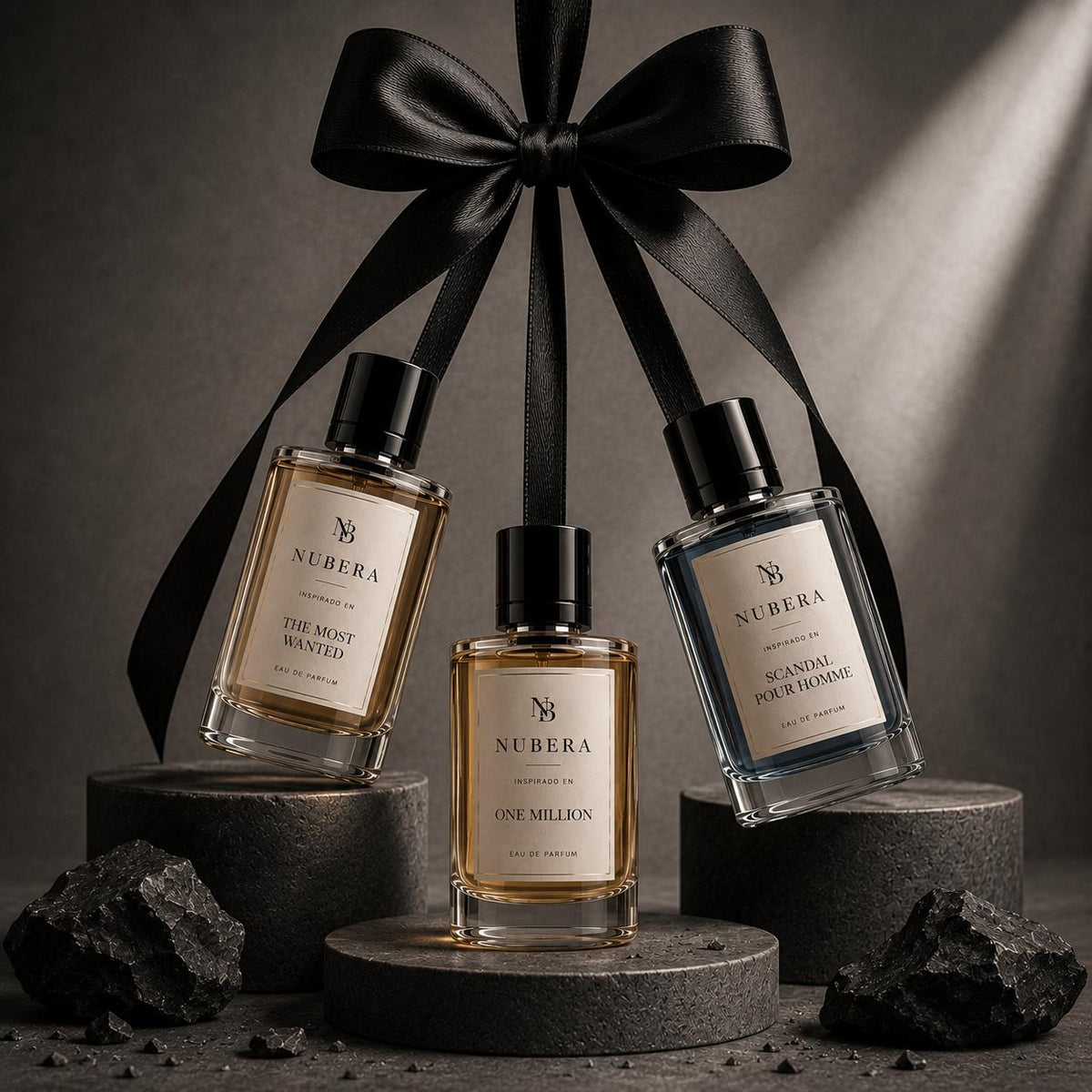 Trío Signature EDP 50ml – Inspirado en The Most Wanted, One Million, Scandal Pour Homme – Nubera Perfumes, perfumería vegana y cruelty-free