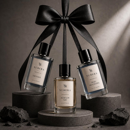 Trío Signature EDP 50ml – Inspirado en Sauvage, Acqua di Giò, Bleu de Chanel – Nubera Perfumes, perfumería vegana y cruelty-free